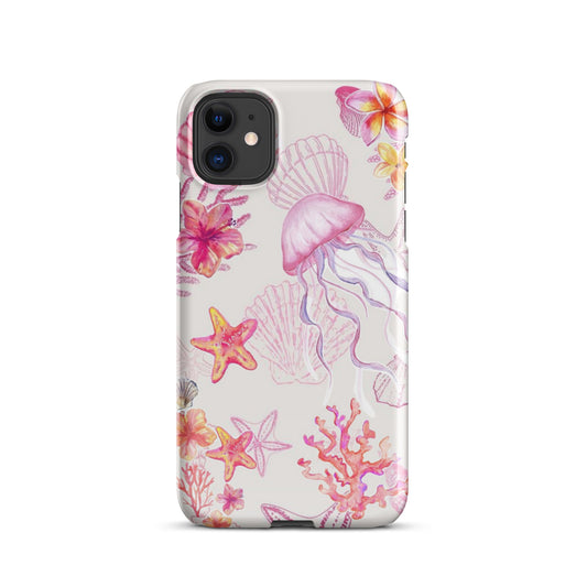 Artistic blue coral phone cover for iPhone