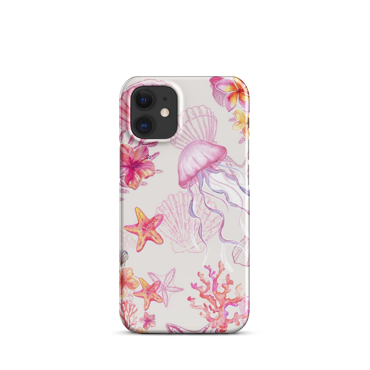 Artistic blue coral phone cover for iPhone