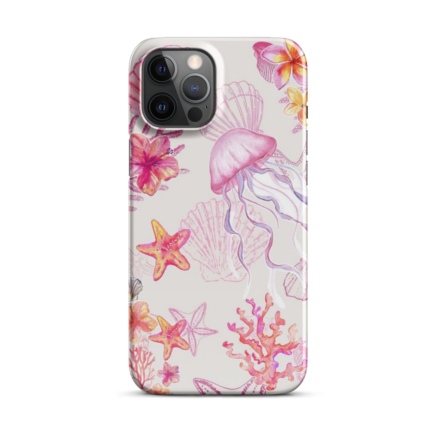 Artistic blue coral phone cover for iPhone