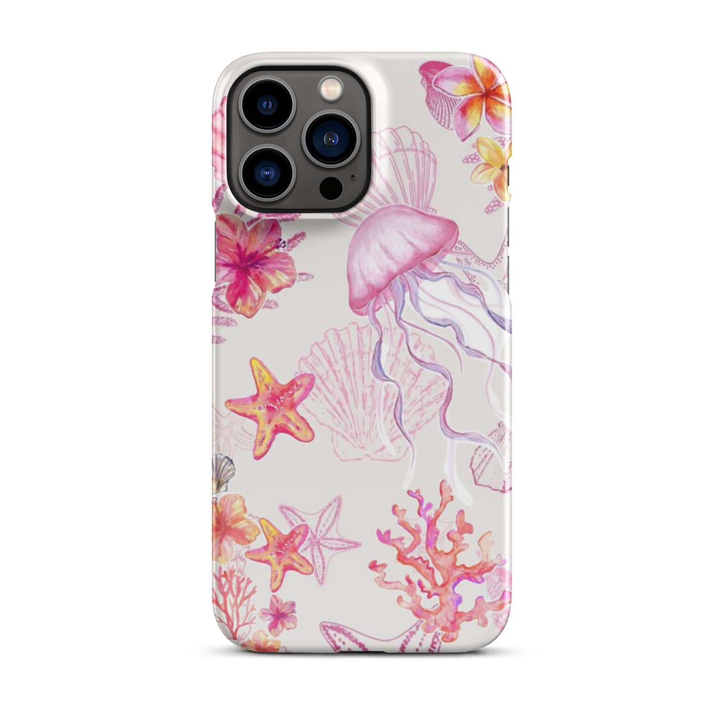 Artistic blue coral phone cover for iPhone