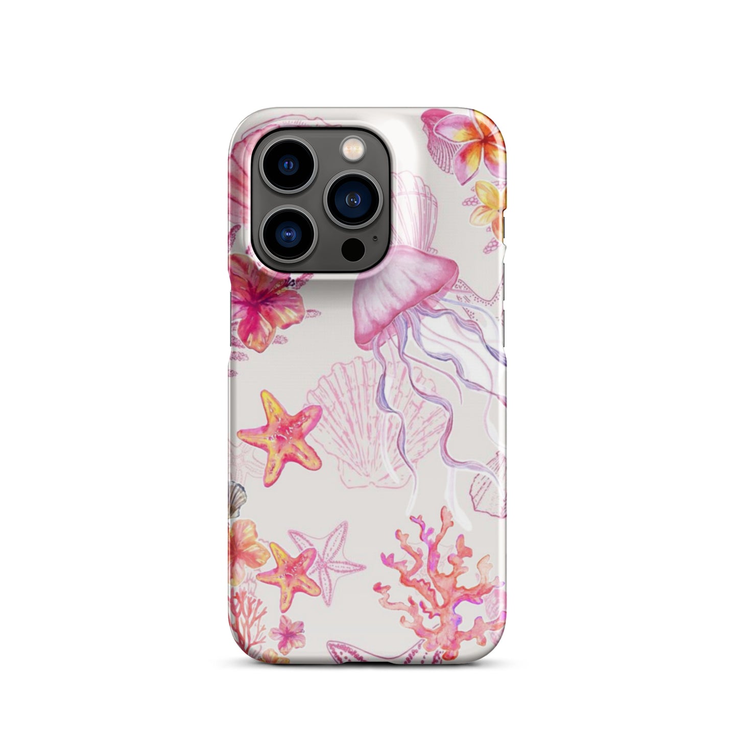 Artistic blue coral phone cover for iPhone