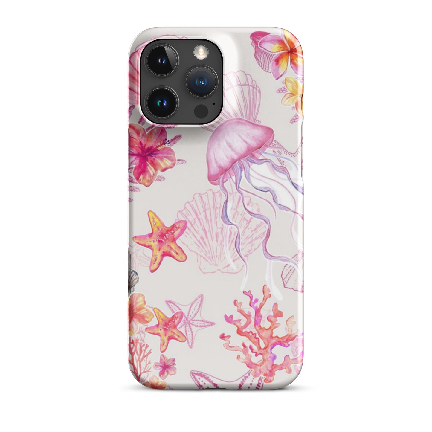 Artistic blue coral phone cover for iPhone