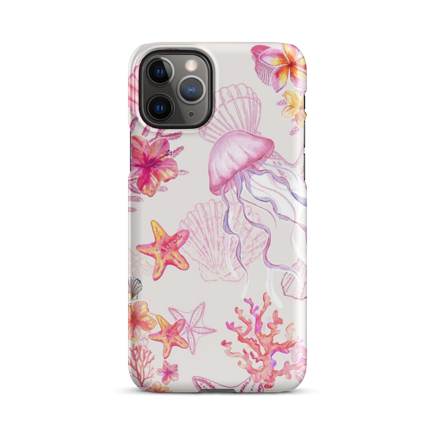 Artistic blue coral phone cover for iPhone
