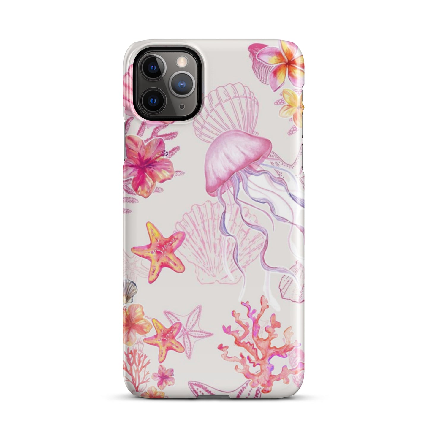 Artistic blue coral phone cover for iPhone