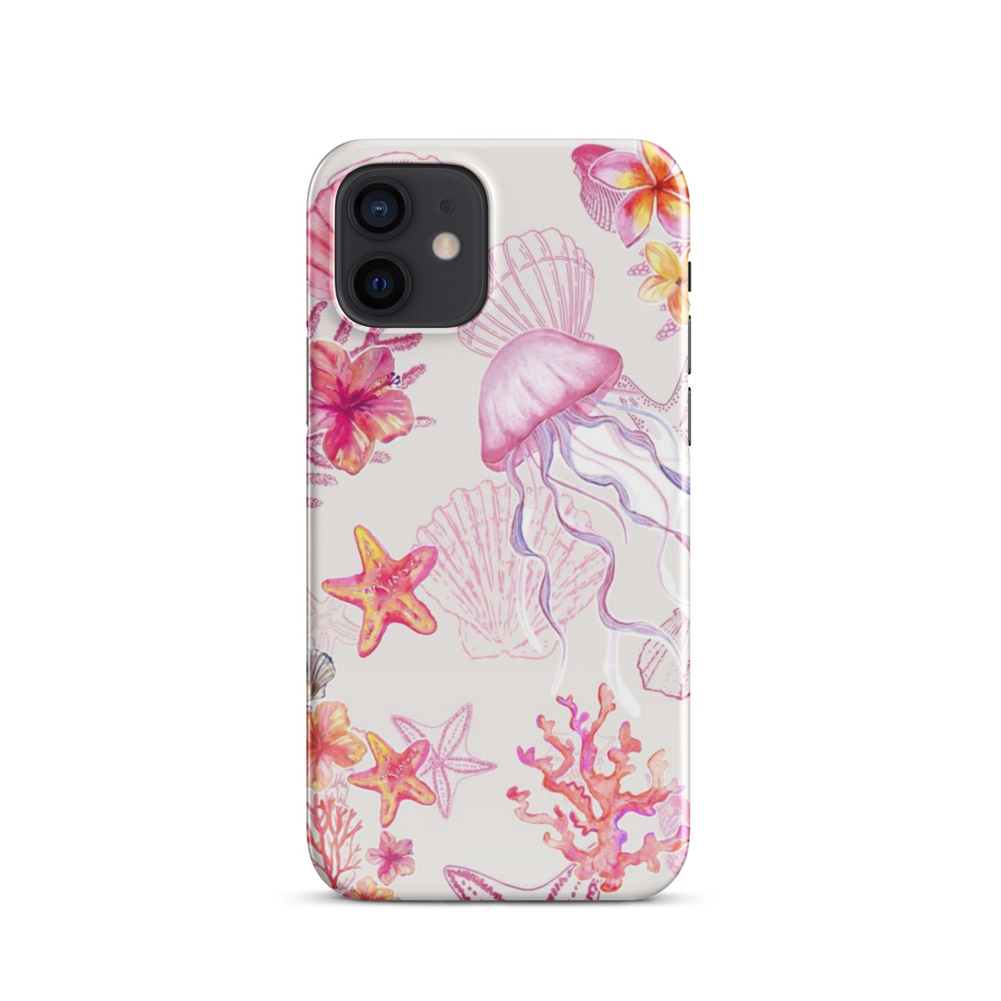 Artistic blue coral phone cover for iPhone