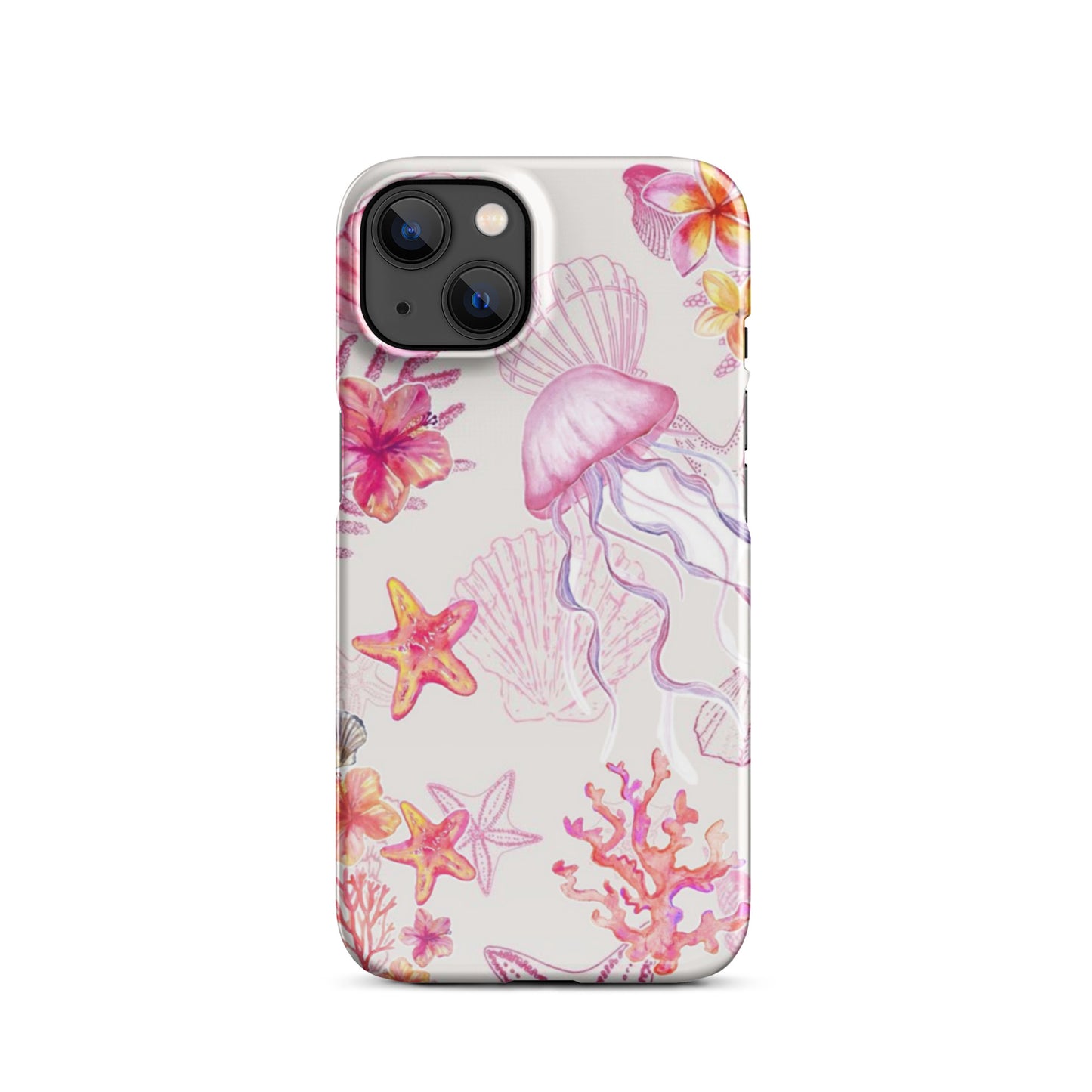 Artistic blue coral phone cover for iPhone