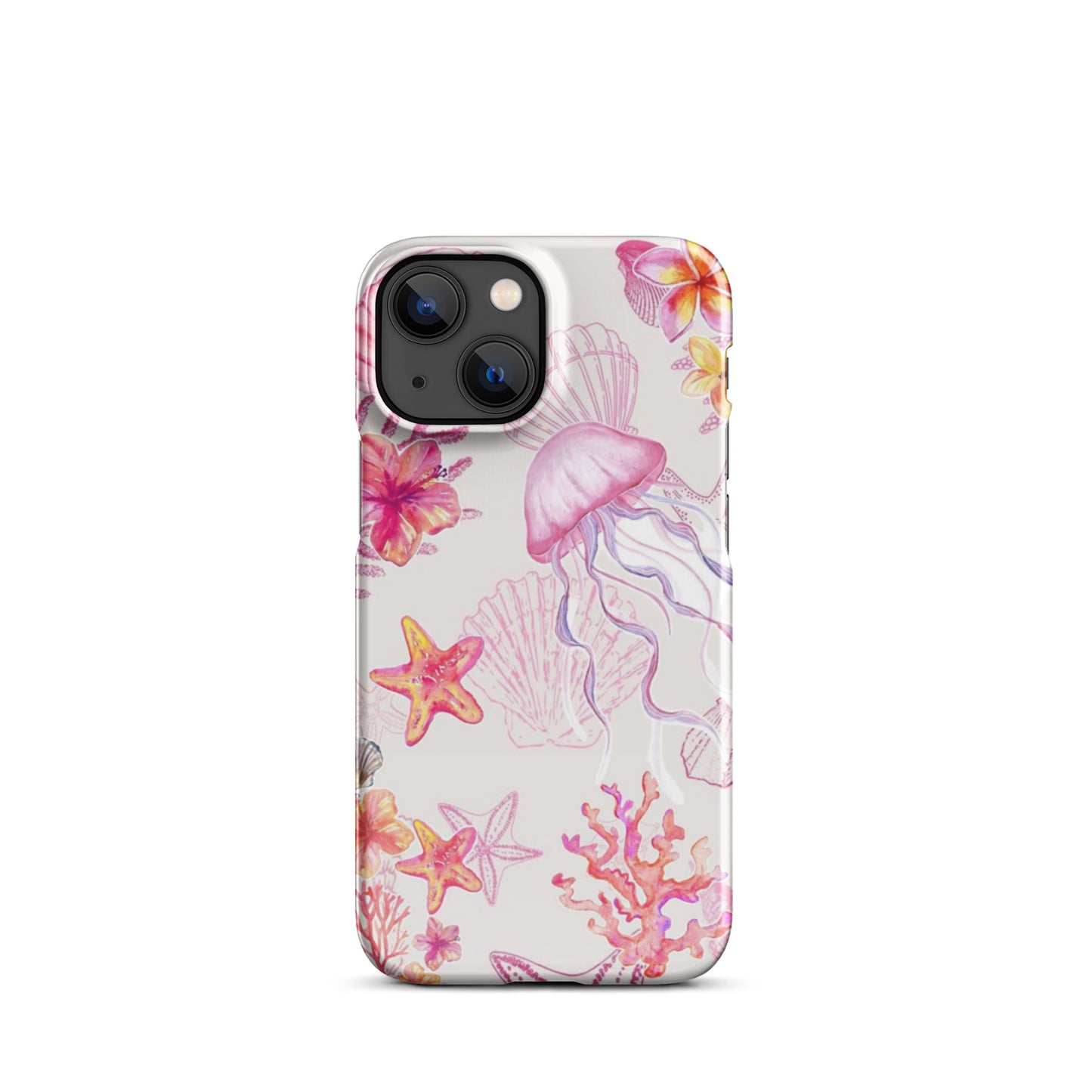 Artistic blue coral phone cover for iPhone