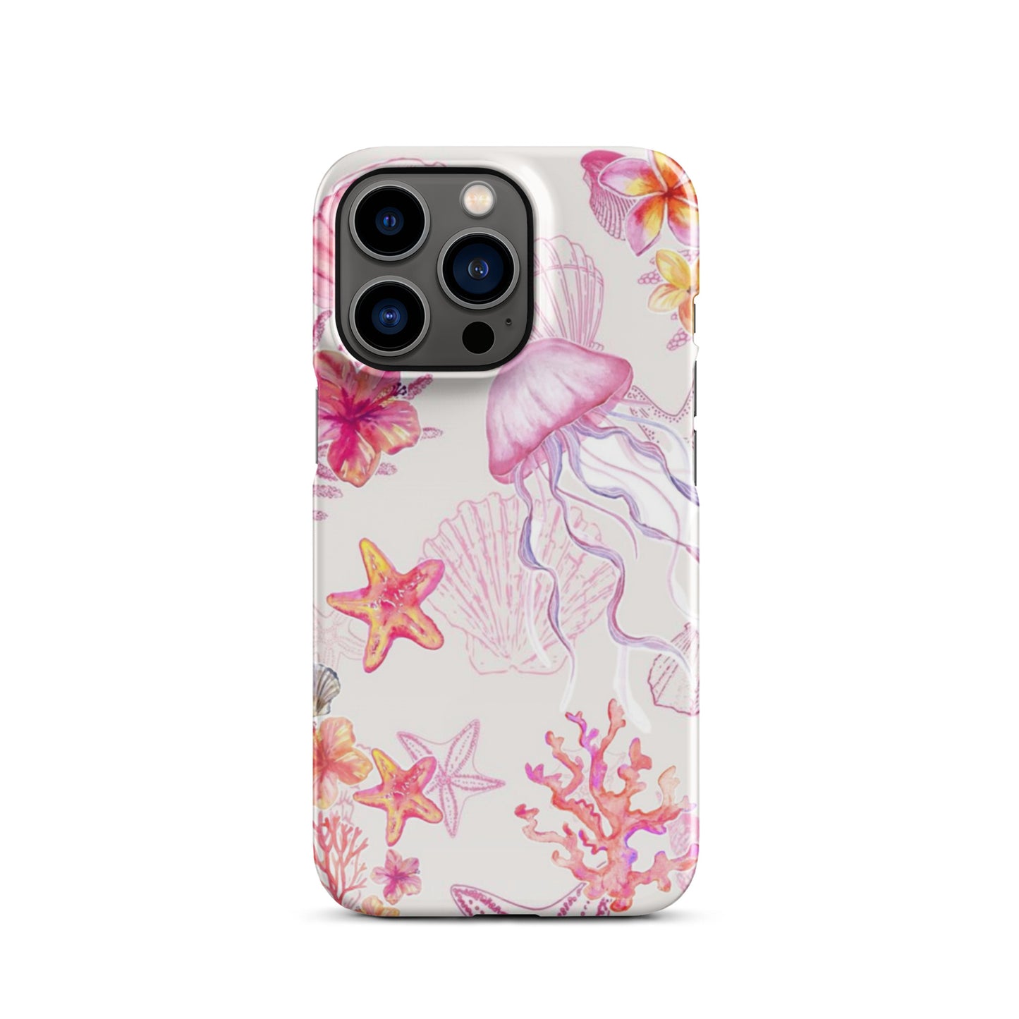Artistic blue coral phone cover for iPhone