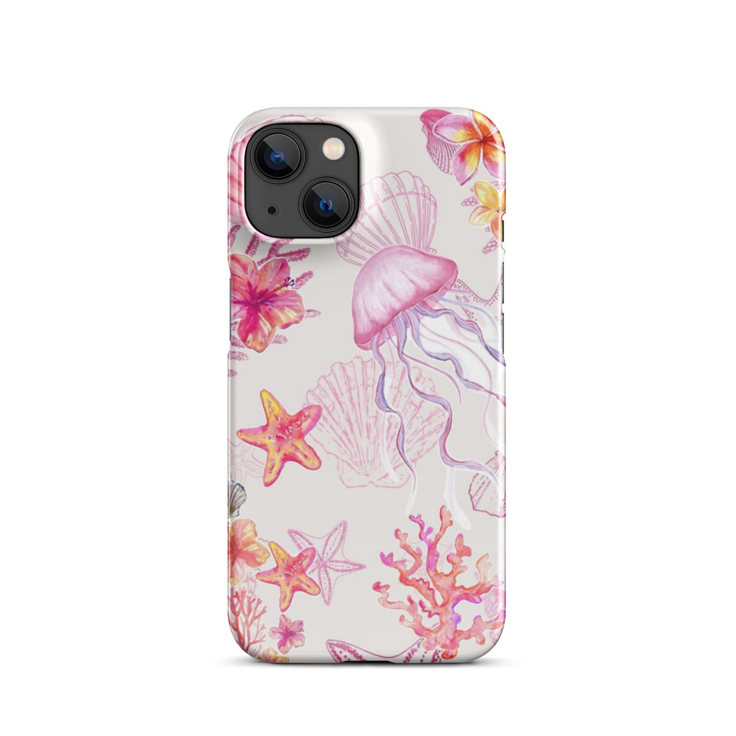Artistic blue coral phone cover for iPhone