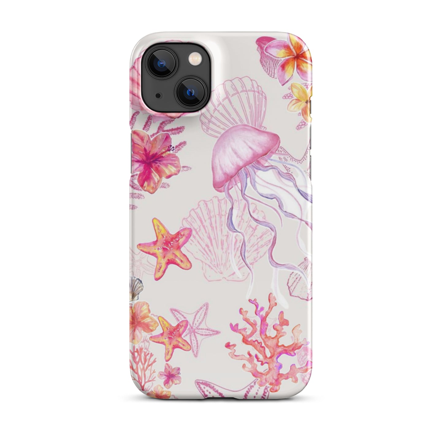 Artistic blue coral phone cover for iPhone