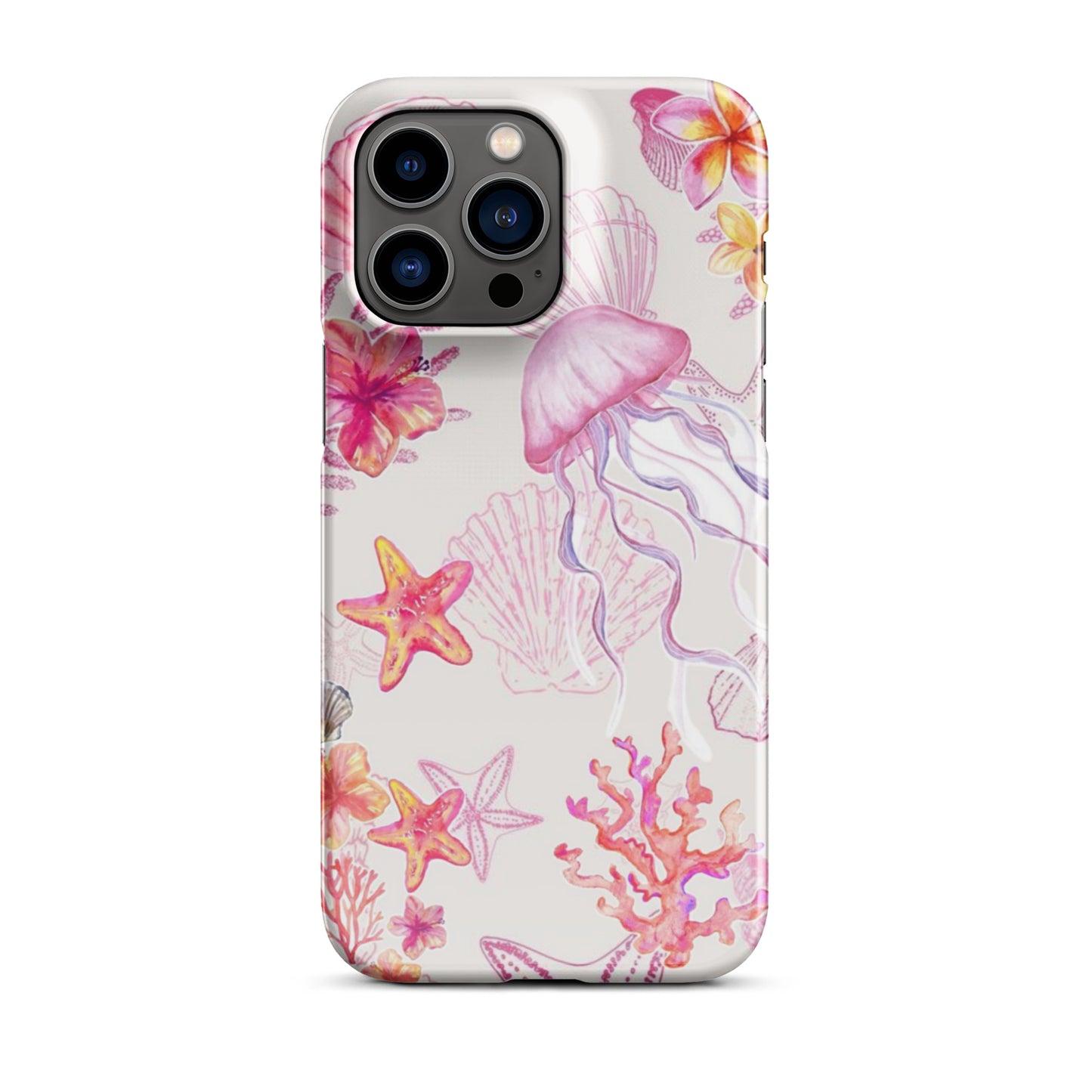 Artistic blue coral phone cover for iPhone