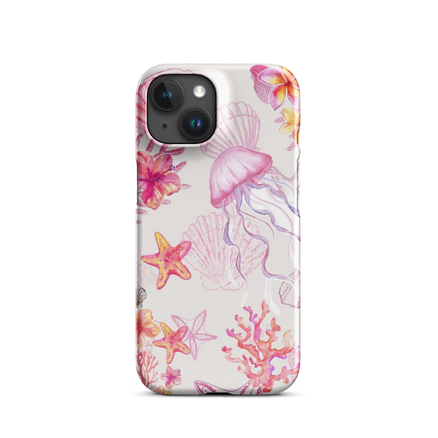 Artistic blue coral phone cover for iPhone