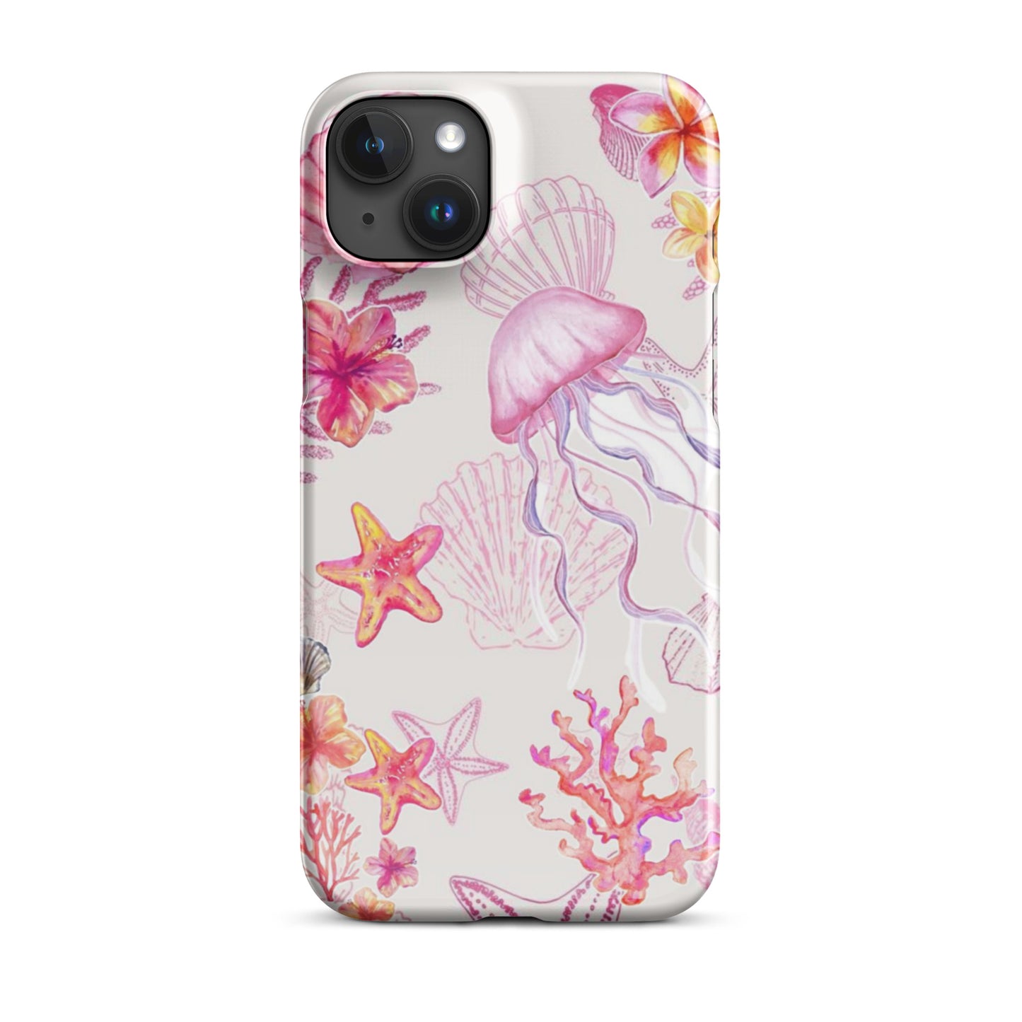 Artistic blue coral phone cover for iPhone